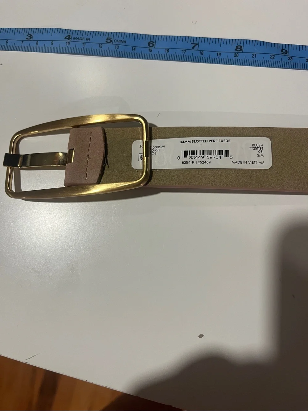 Women's Nude Leather Belt Strap — Minimalist Chic